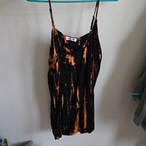 Black Bleached Tye-Dye Camisole - Double Zero, Size L